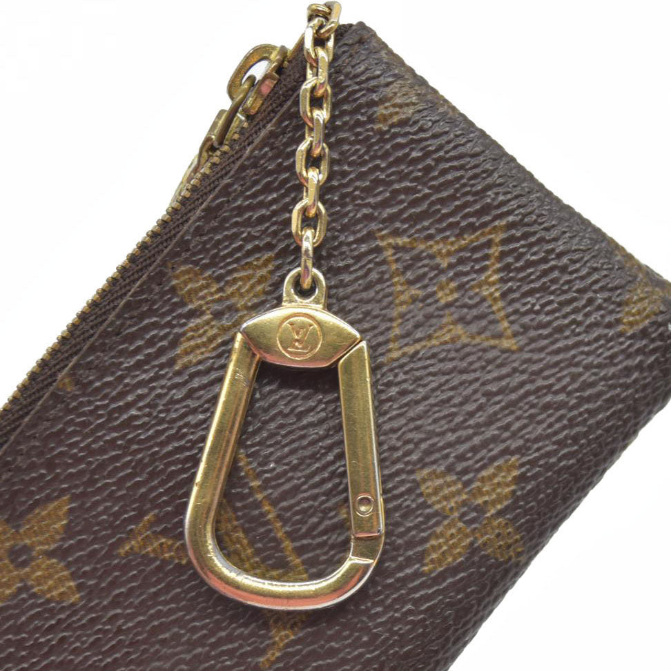 $345 LOUIS VUITTON Monogram Key Pouch Pochette Cles