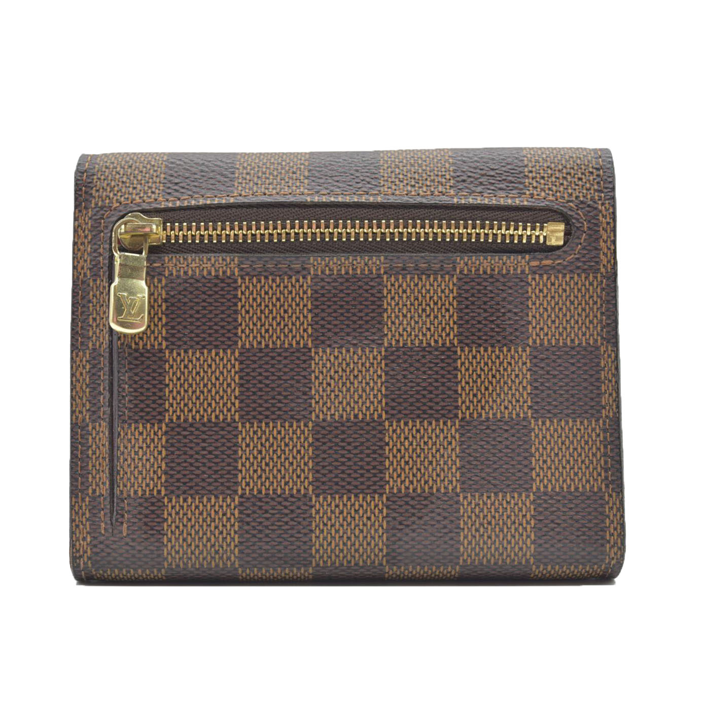 $750 LOUIS VUITTON Damier Ebene Koala Compact Wallet