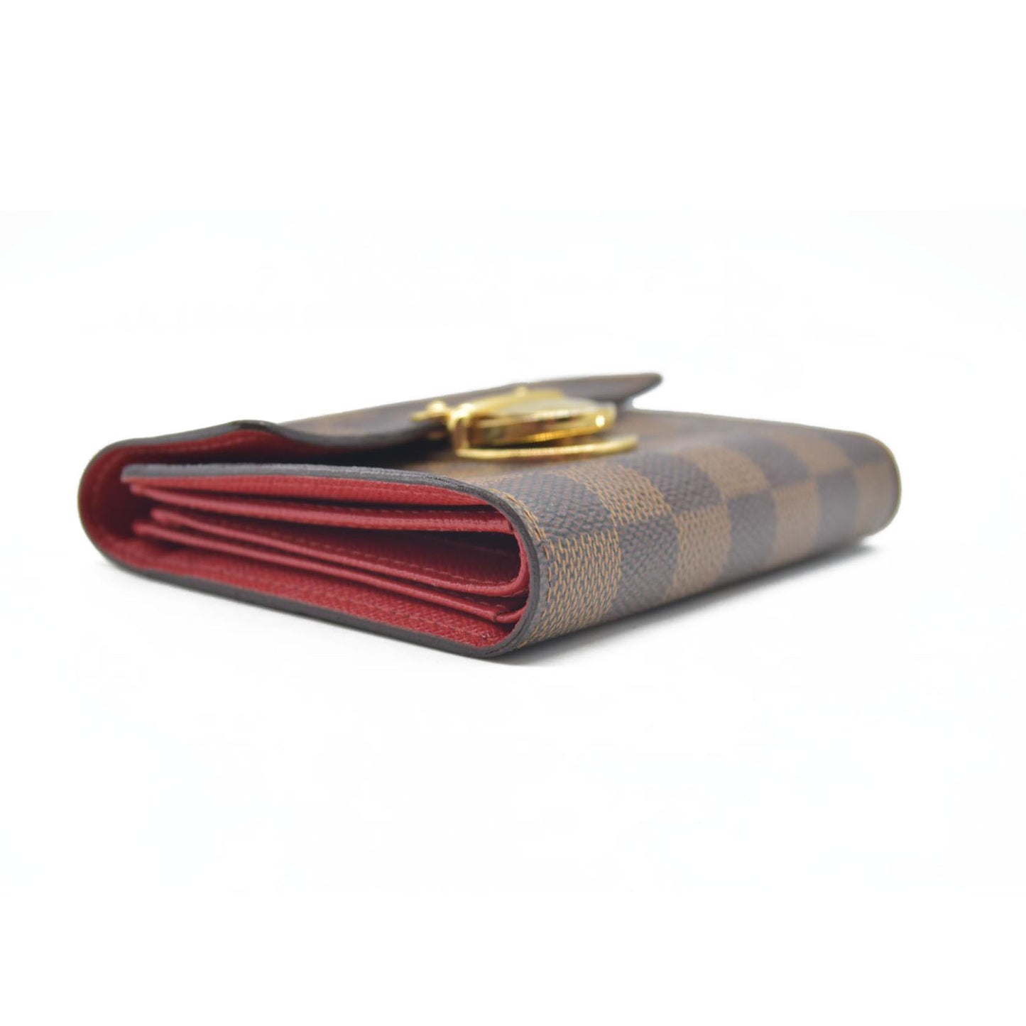 $750 LOUIS VUITTON Damier Ebene Koala Compact Wallet
