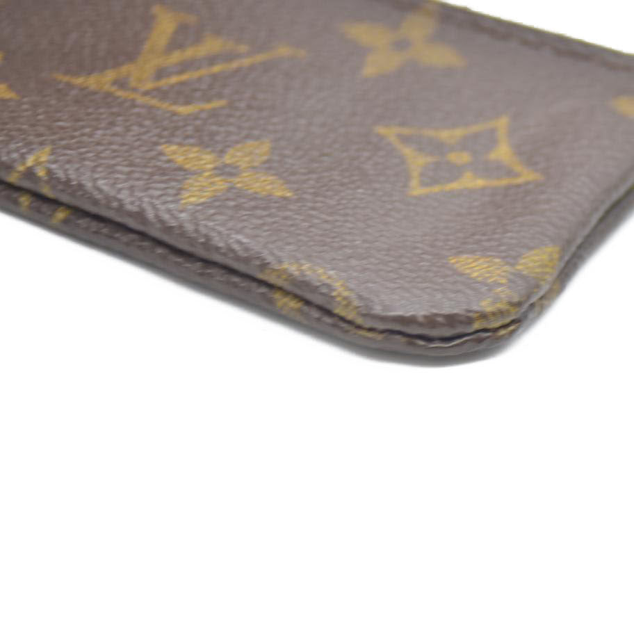 Louis Vuitton Monogram Pochette Cles Wallet Coin Purse Brown