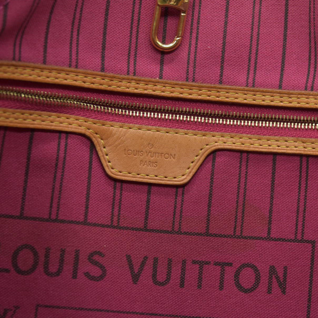 AUCTION $2240 Louis Vuitton  Monogram Neverfull GM Pivoine Pink Interior