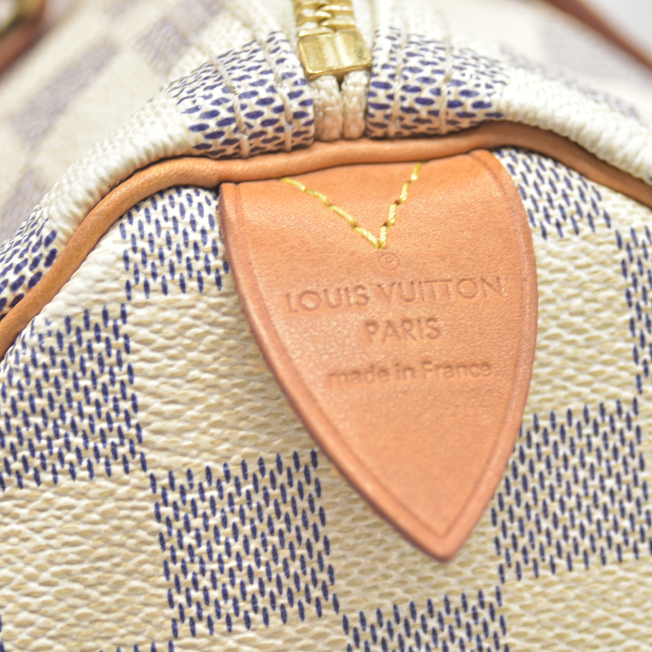$1550 2008 Louis Vuitton Speedy Handbag Damier Azur 30 DU3008