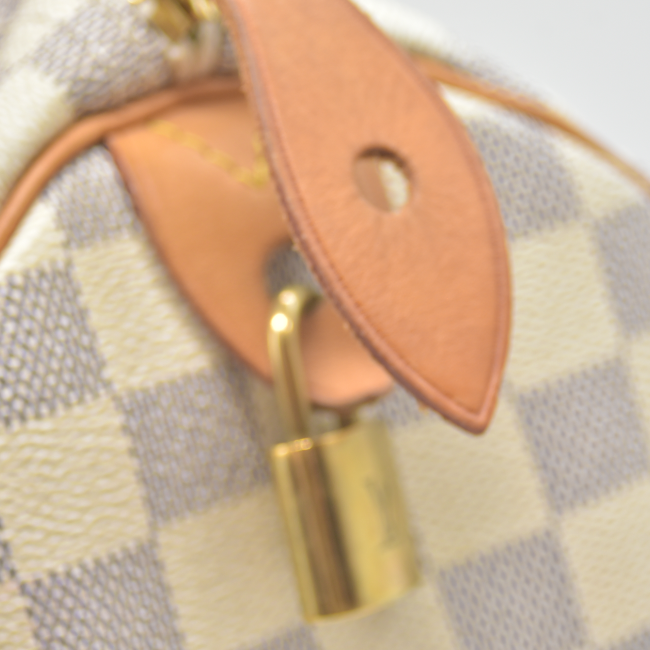 $1550 2008 Louis Vuitton Speedy Handbag Damier Azur 30 DU3008
