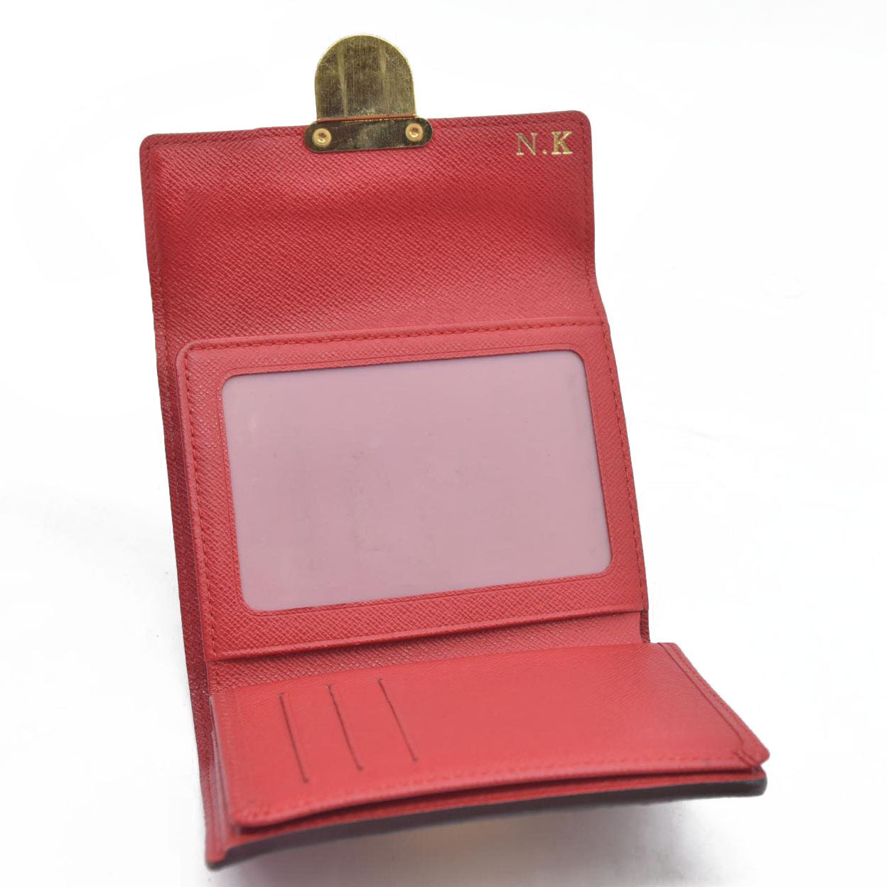 $750 LOUIS VUITTON Damier Ebene Koala Compact Wallet