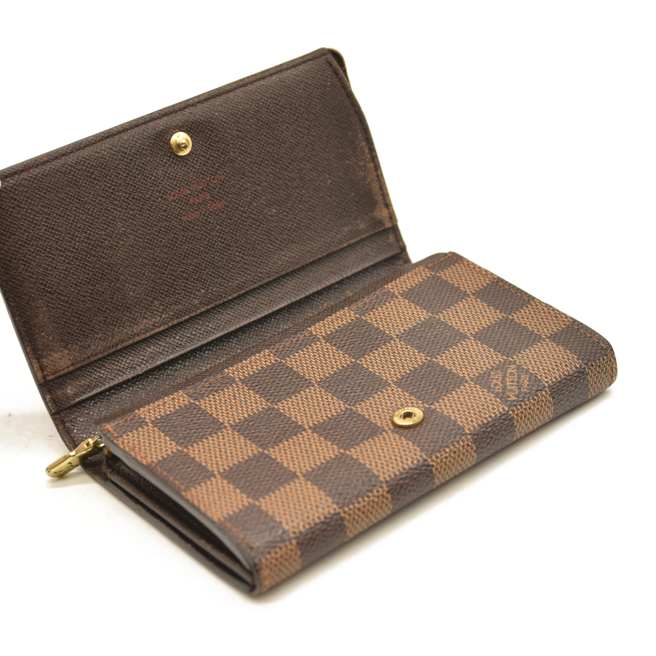 Louis Vuitton  Damier Ebene Porte-Monnaie Billets Tresor Wallet CA0013