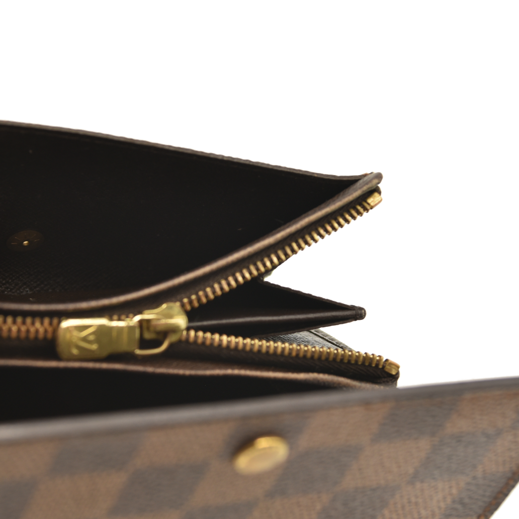 Louis Vuitton  Damier Ebene Porte-Monnaie Billets Tresor Wallet CA0013