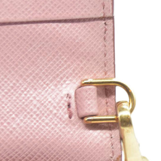 Prada  Saffiano Cahier Chain Wallet Petalo