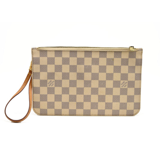 LOUIS VUITTON Damier Azur Neverfull MM Pochette