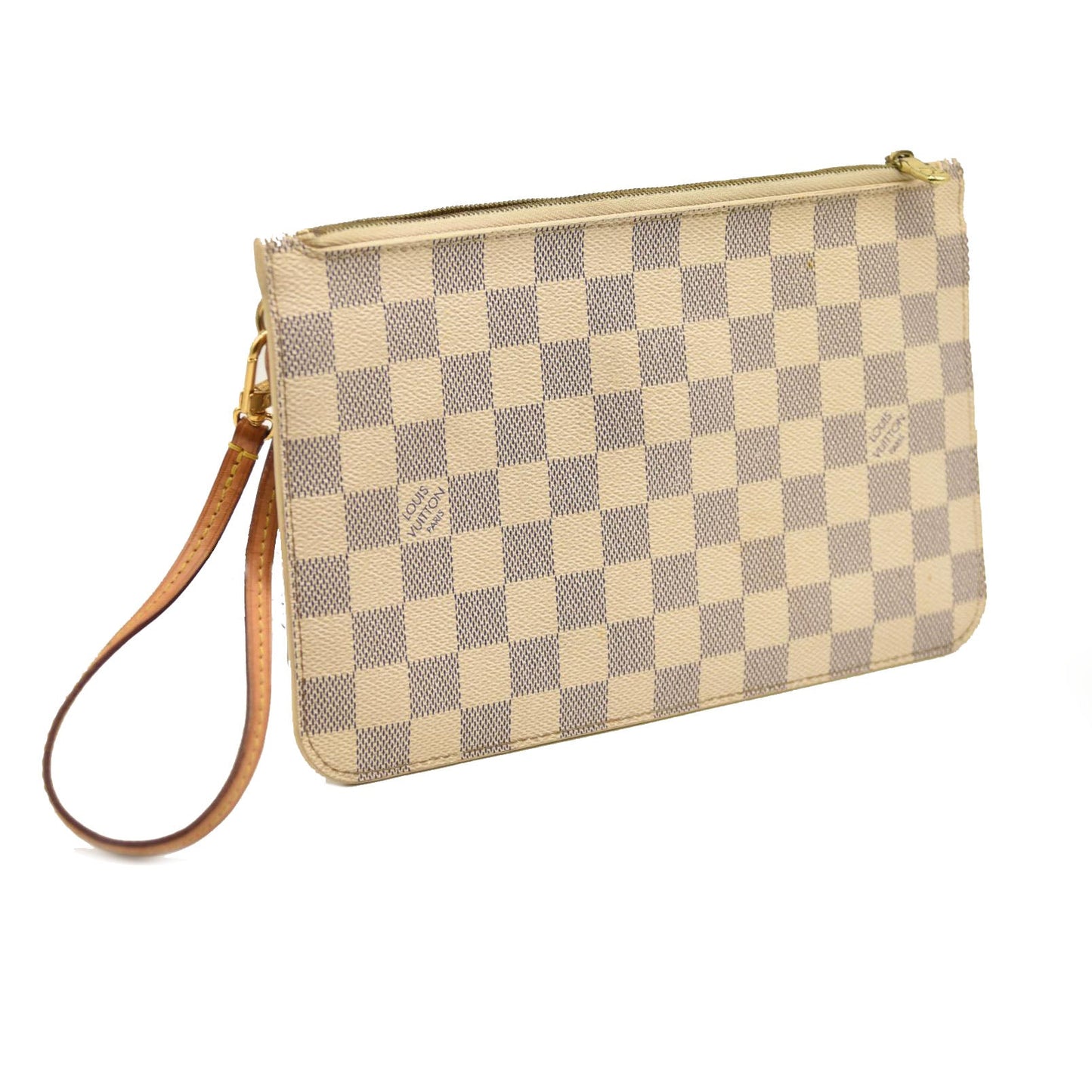 2011 LOUIS VUITTON Damier Azur Neverfull MM Pochette