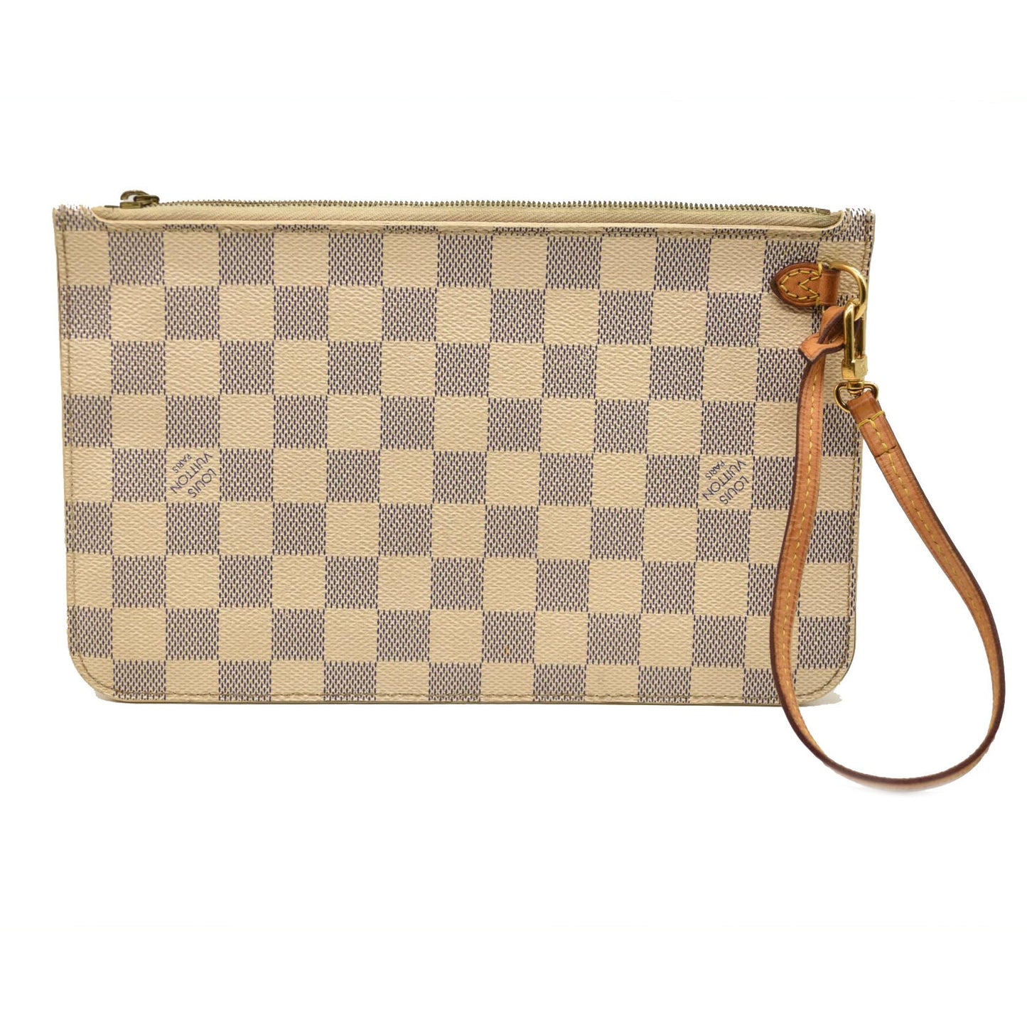 2011 LOUIS VUITTON Damier Azur Neverfull MM Pochette