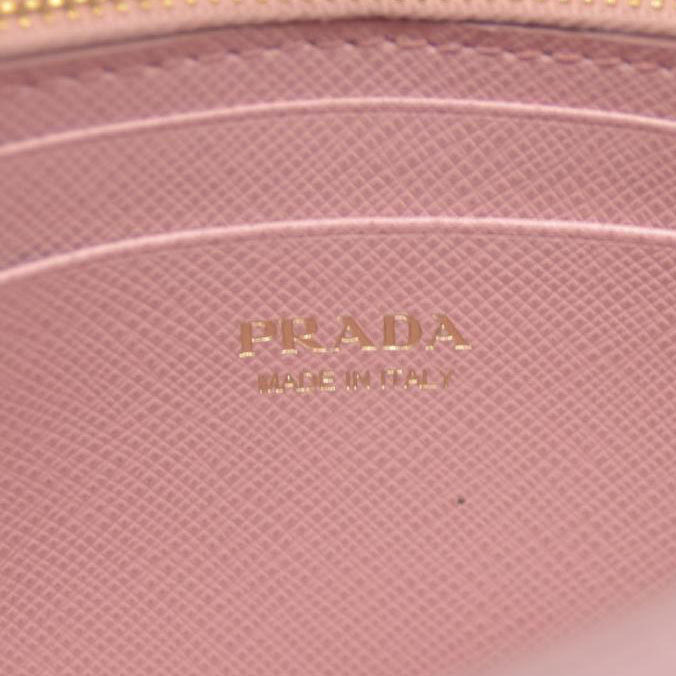 Prada  Saffiano Cahier Chain Wallet Petalo