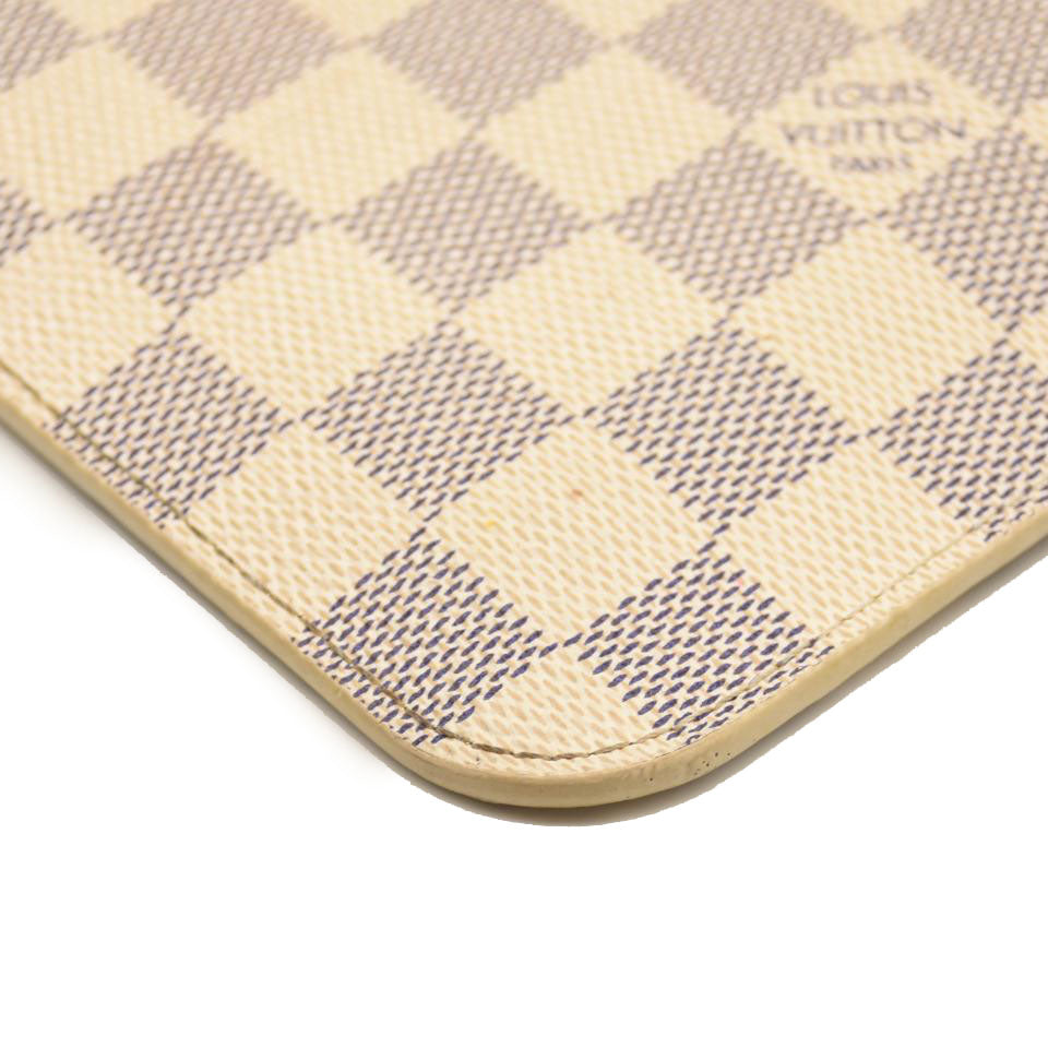 2011 LOUIS VUITTON Damier Azur Neverfull MM Pochette