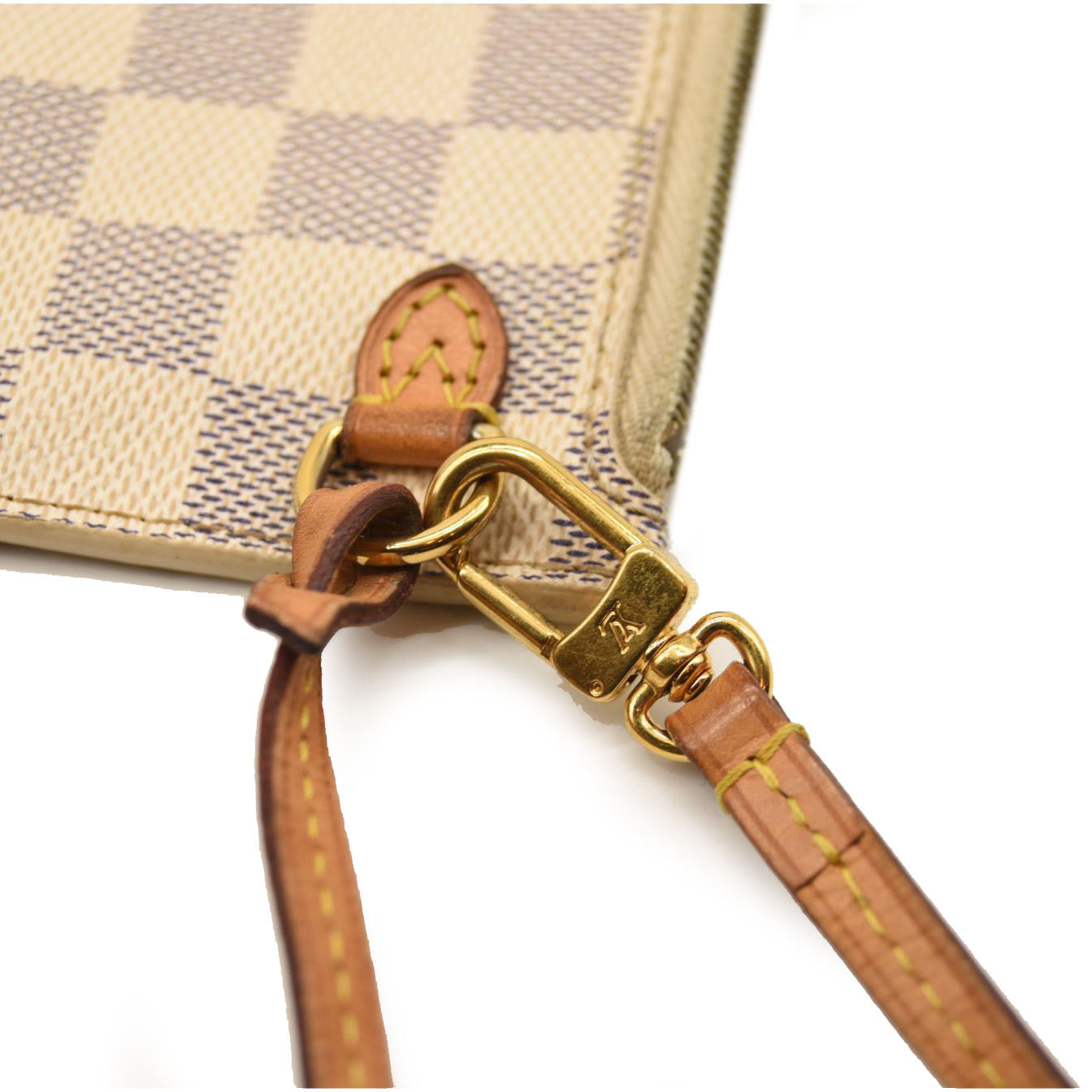 2011 LOUIS VUITTON Damier Azur Neverfull MM Pochette