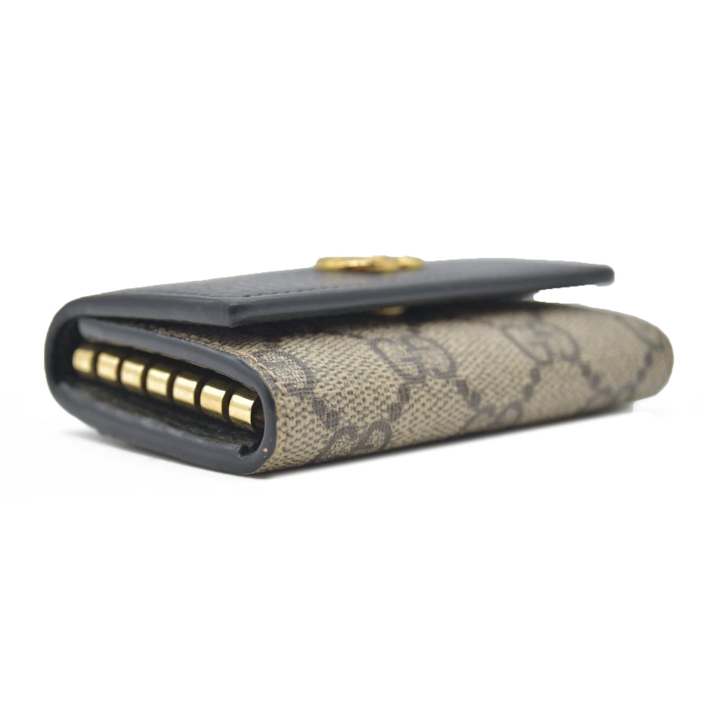 $550 GUCCI GG Supreme Marmont PVC Patent Leateher 6 Ring Key Case