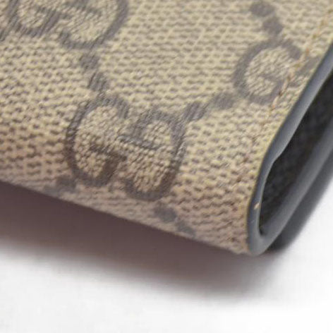$550 GUCCI GG Supreme Marmont PVC Patent Leateher 6 Ring Key Case