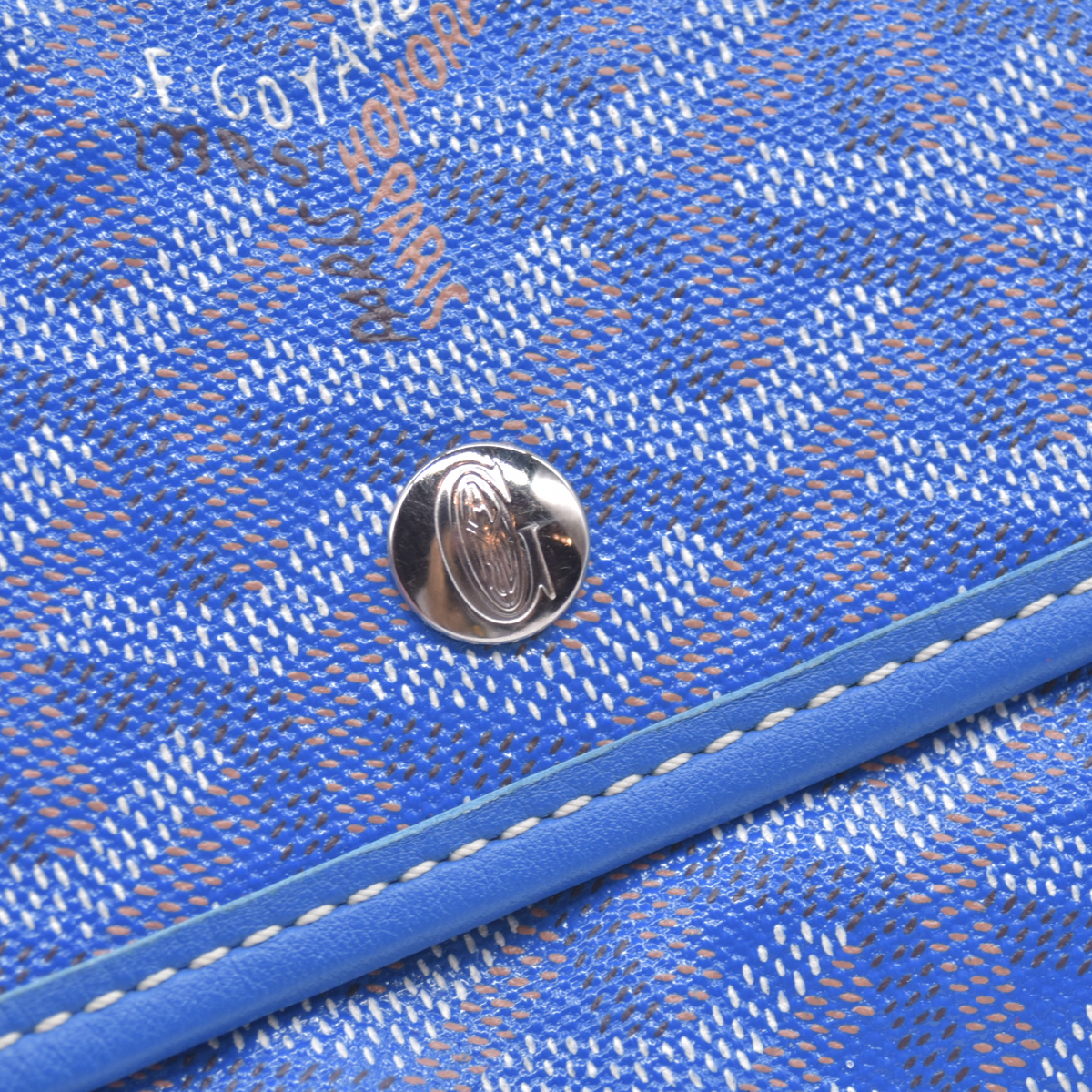 $1890 2015 Goyard Goyardine Saint Louis PM Sky Blue 10021130