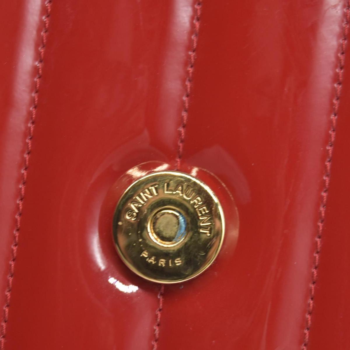 $1950 Saint Laurent  Patent Leather Patent Vicky Crossbody