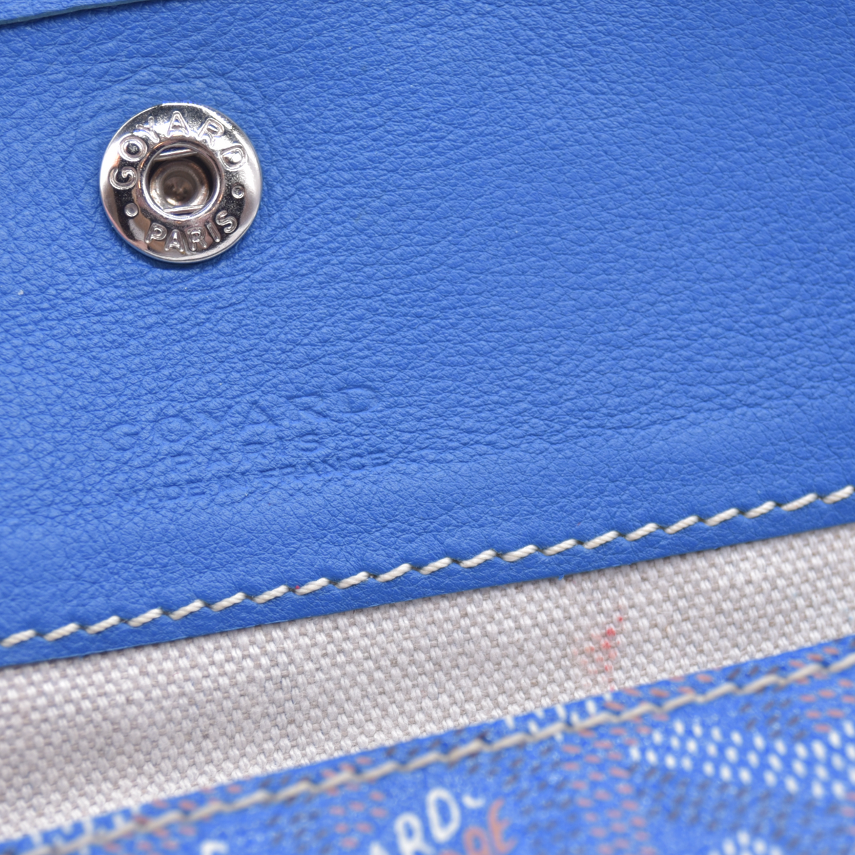$1890 2015 Goyard Goyardine Saint Louis PM Sky Blue 10021130