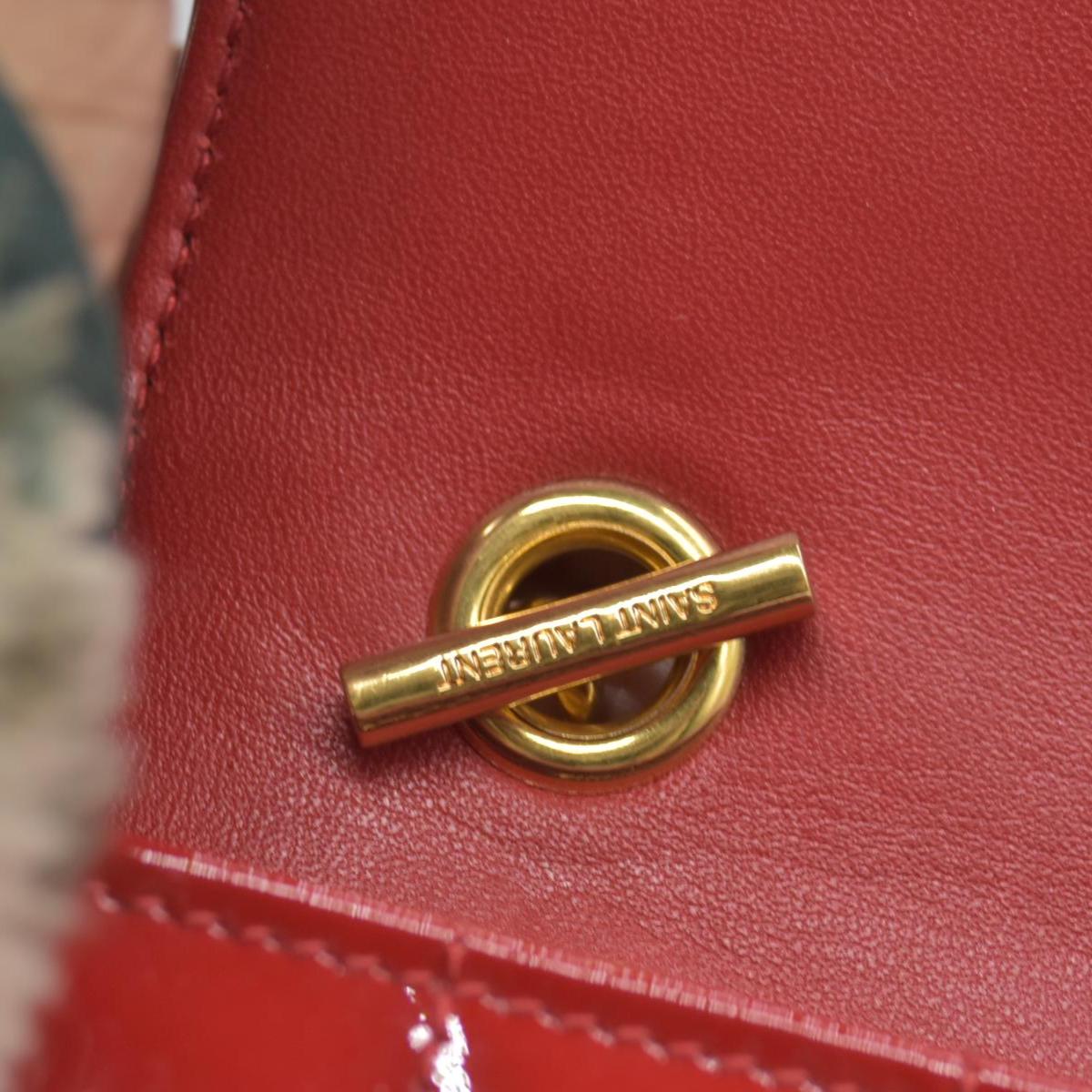 $1950 Saint Laurent  Patent Leather Patent Vicky Crossbody