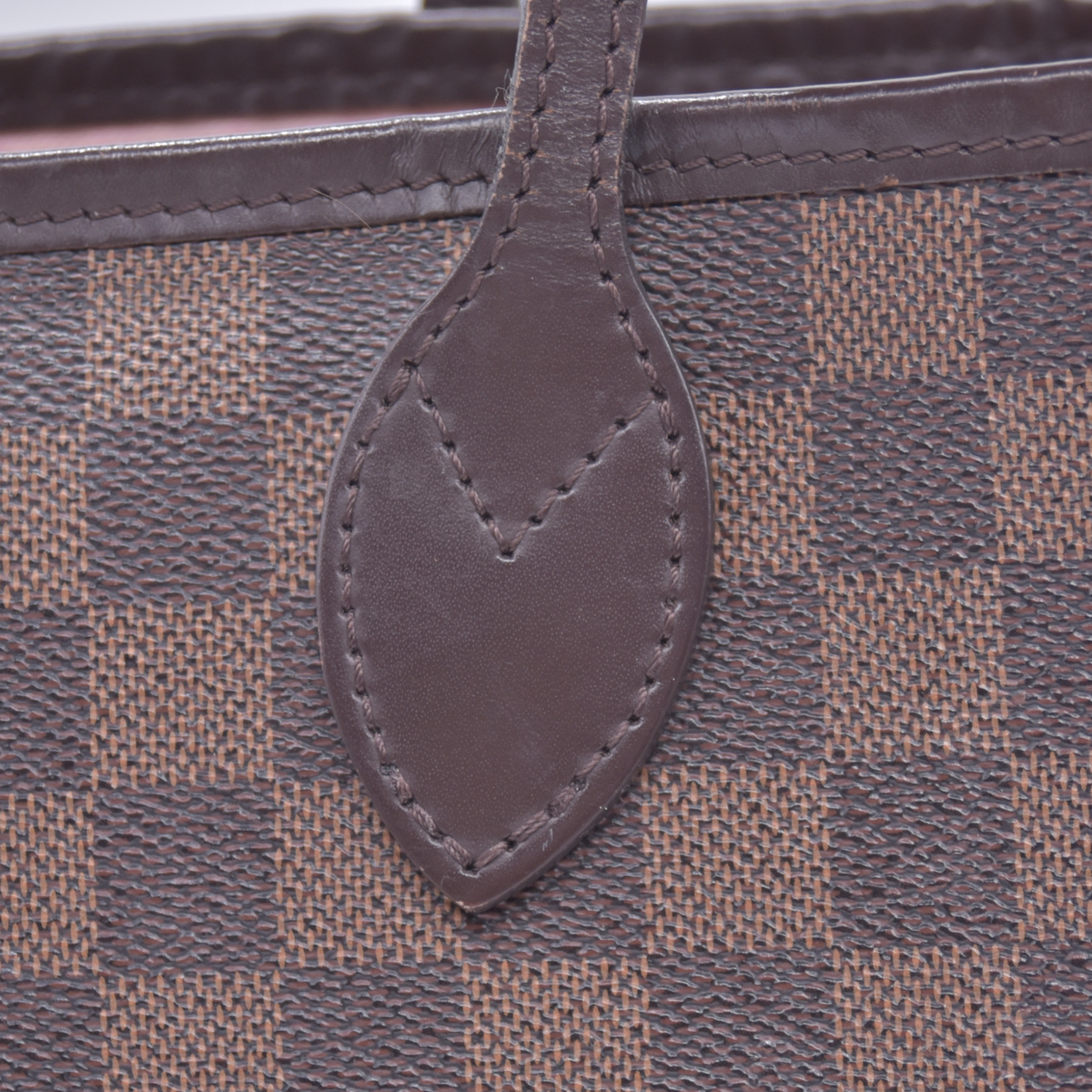 $2240 2018 Louis Vuitton Damier Ebene Neverfull MM Rose Ballerine with Pouch 10021111 SD2168