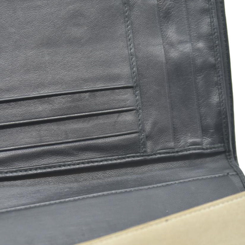 PRADA Logo Plate Nylon Trifold Wallet Beige