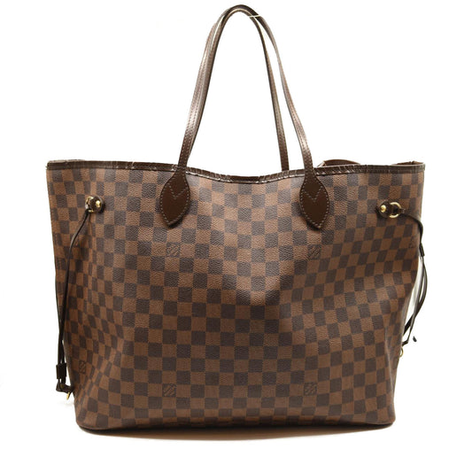 USED LOUIS VUITTON Damier Ebene Neverfull GM