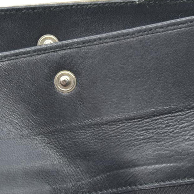 PRADA Logo Plate Nylon Trifold Wallet Beige