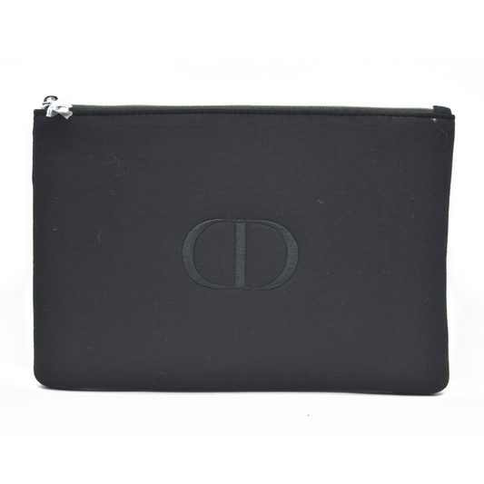 Dior Black Cosmetic Clutch GWP Logo New