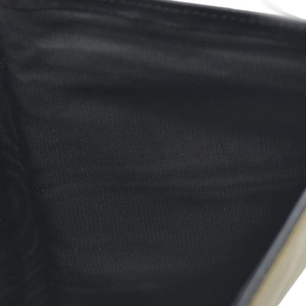 PRADA Logo Plate Nylon Trifold Wallet Beige