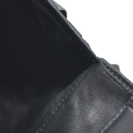 PRADA Logo Plate Nylon Trifold Wallet Beige