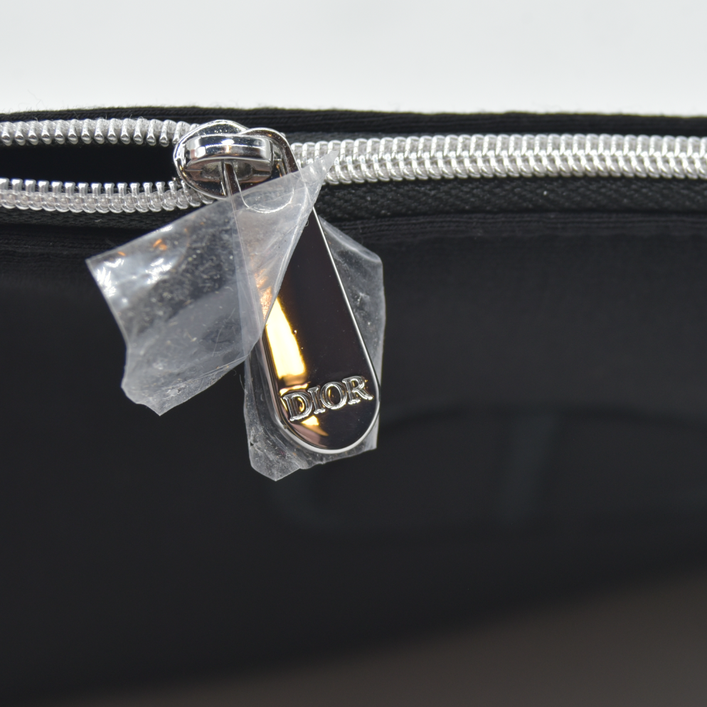 Dior Black Cosmetic Clutch GWP Logo New