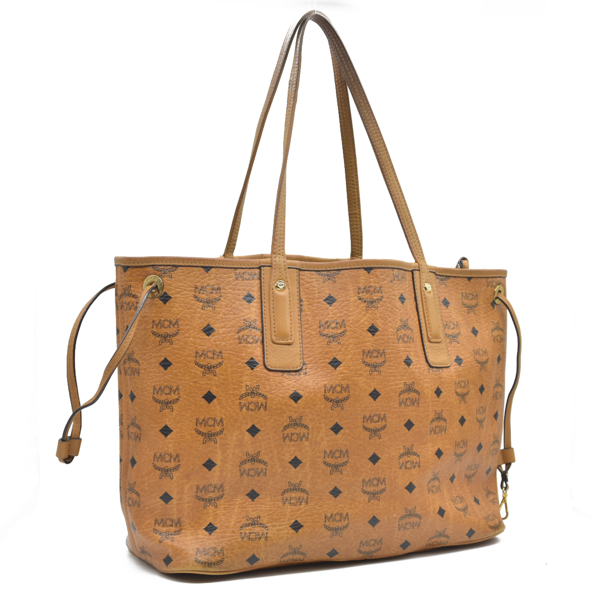 $770 MCM  Visetos Medium Liz Reversible Shopper Tote Cognac AUCTION USED (Copy)