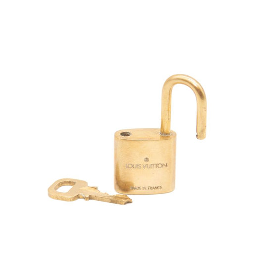 LOUIS VUITTON Brass Lock and Key Set #316