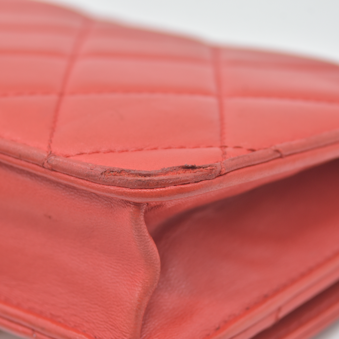 $3495 Chanel  Golden Class Wallet On Chain 2015 Red