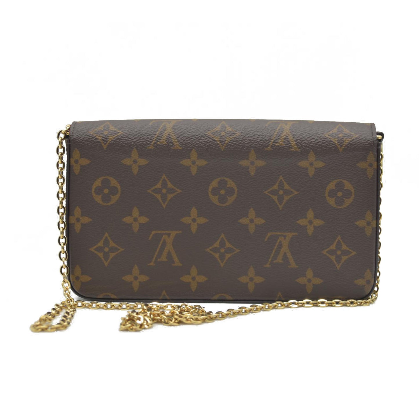 Louis Vuitton  Monogram Pochette Felicie Chain Wallet Fuchsia NM RFID