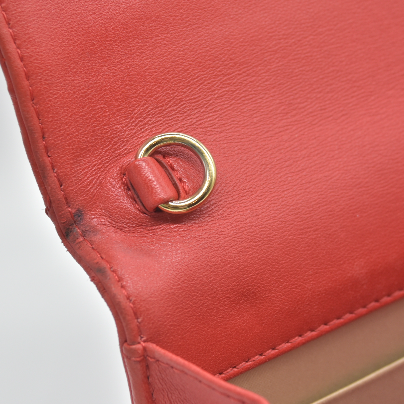 $3495 Chanel  Golden Class Wallet On Chain 2015 Red