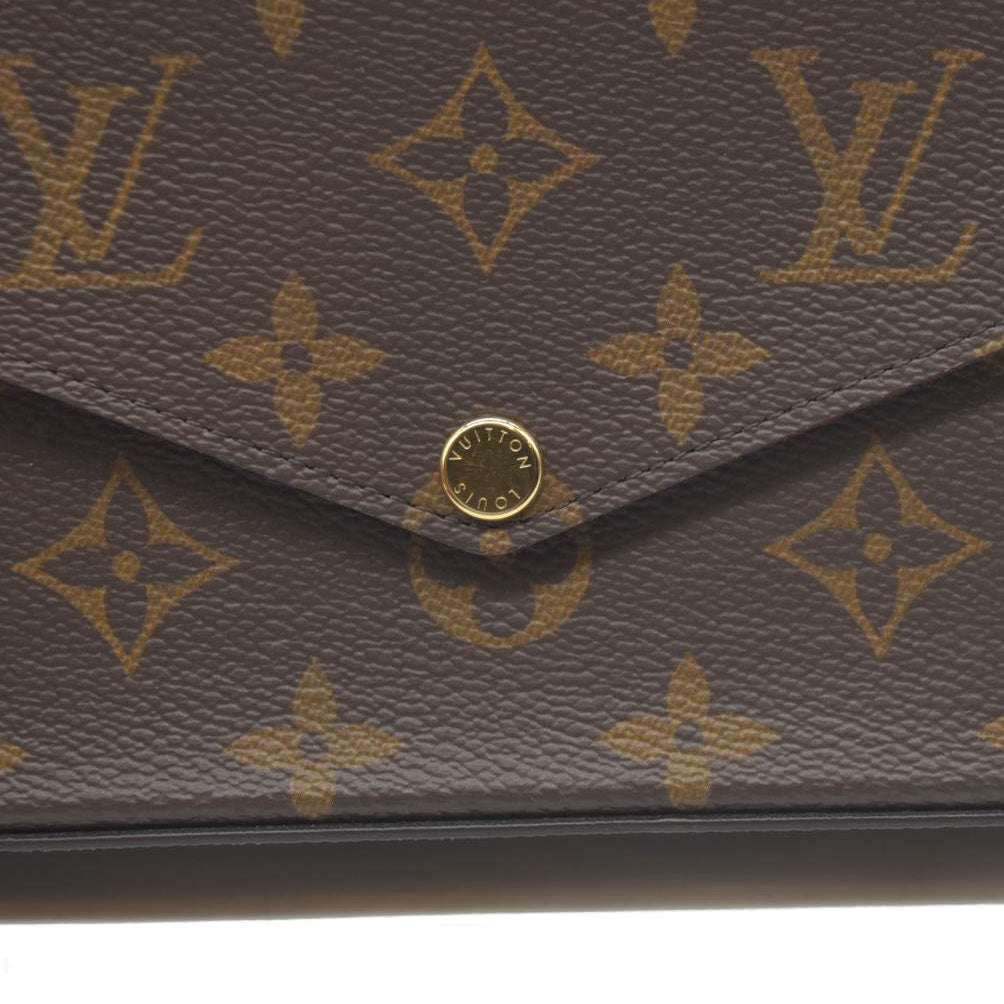 Louis Vuitton  Monogram Pochette Felicie Chain Wallet Fuchsia NM RFID