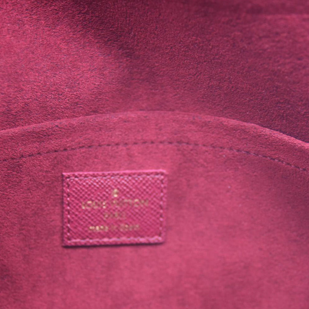 Louis Vuitton  Monogram Pochette Felicie Chain Wallet Fuchsia NM RFID