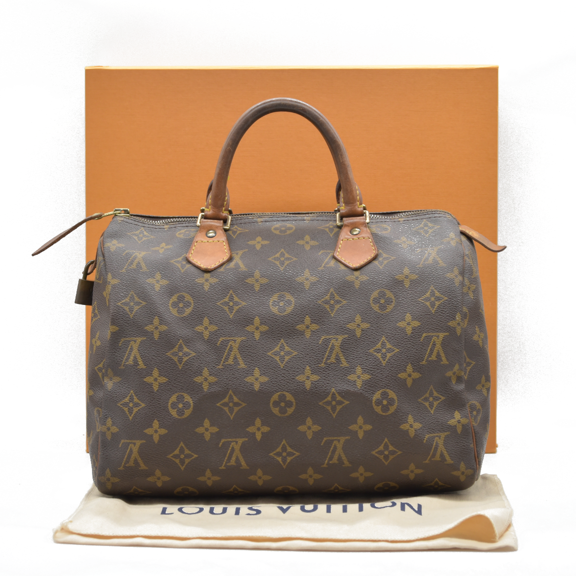 $1600 Louis Vuitton Speedy 30 Hand Bag Monogram Brown SP0937 1997