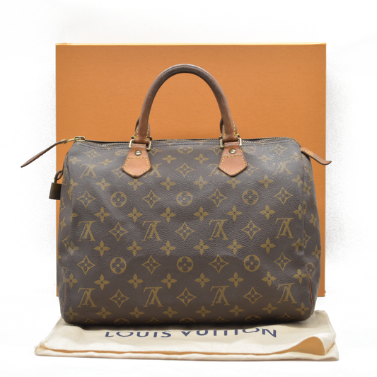 $1600 Louis Vuitton Speedy 30 Hand Bag Monogram Brown SP0937 1997
