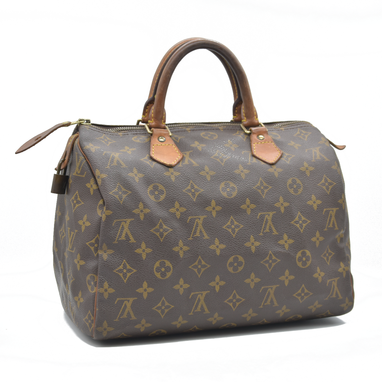 $1600 Louis Vuitton Speedy 30 Hand Bag Monogram Brown SP0937 1997