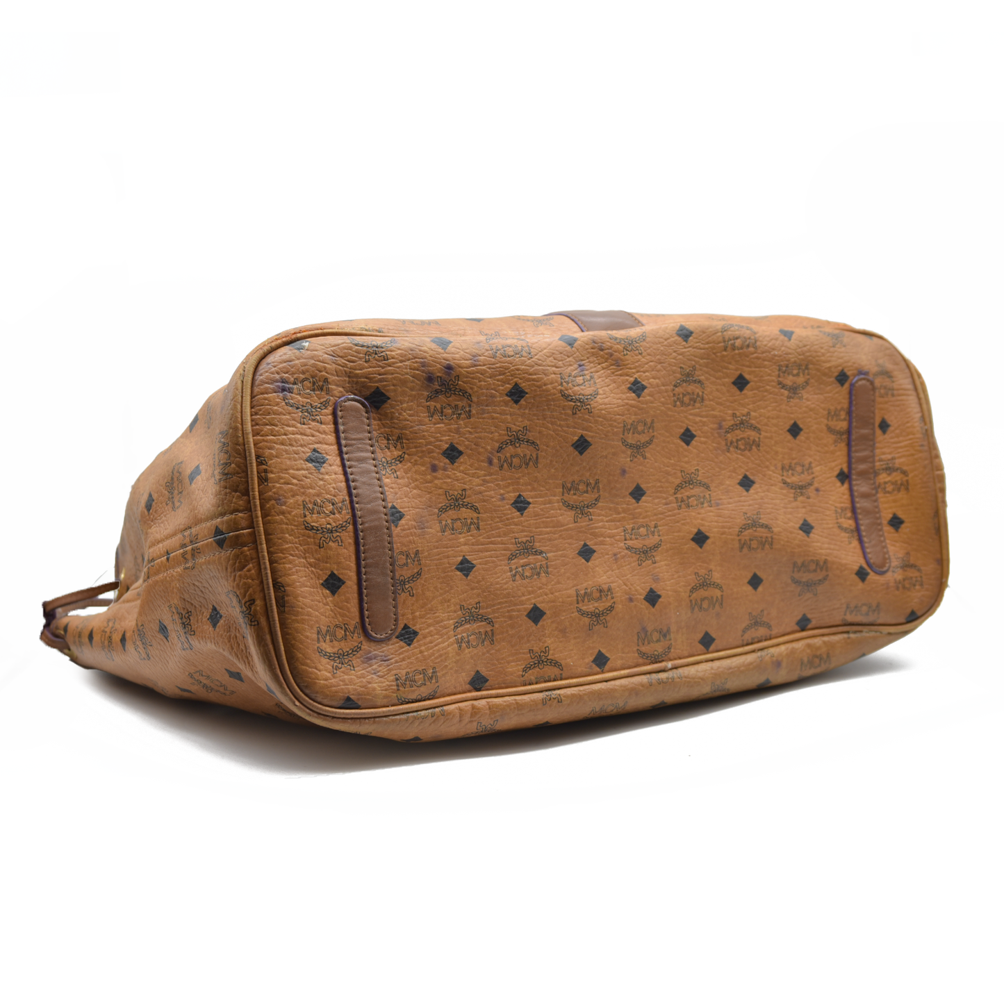$740 MCM  Visetos Large Liz Reversible Shopper Tote Cognac