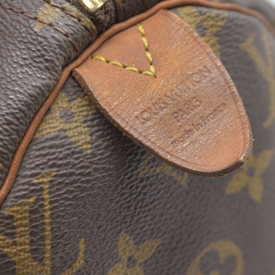 $1600 Louis Vuitton Speedy 30 Hand Bag Monogram Brown SP0937 1997