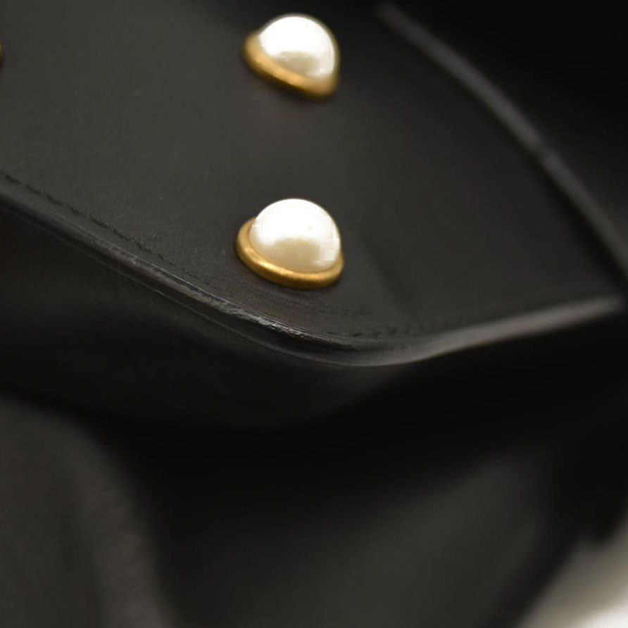 Gucci  Nappa Pearl Studded Mini Queen Margaret Broadway Shoulder Bag Black