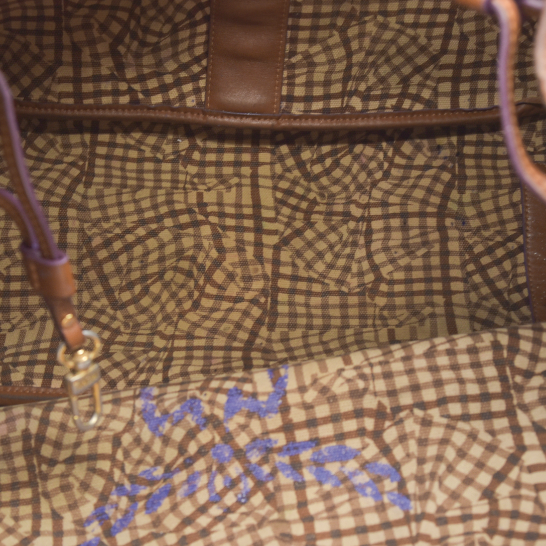 $740 MCM  Visetos Large Liz Reversible Shopper Tote Cognac