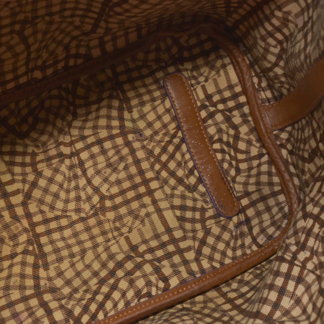 $740 MCM  Visetos Large Liz Reversible Shopper Tote Cognac