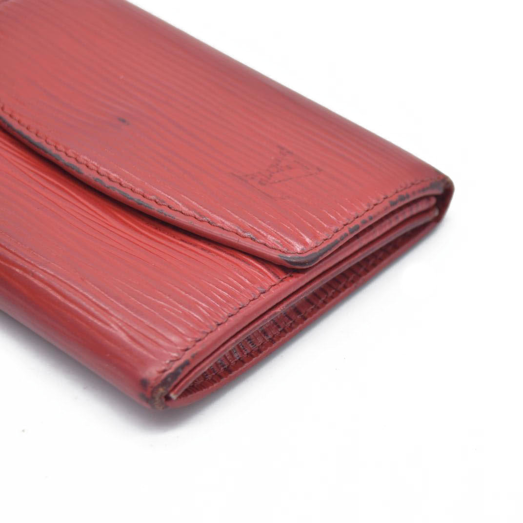 $345 Louis Vuitton Red Epi Coin Pouch