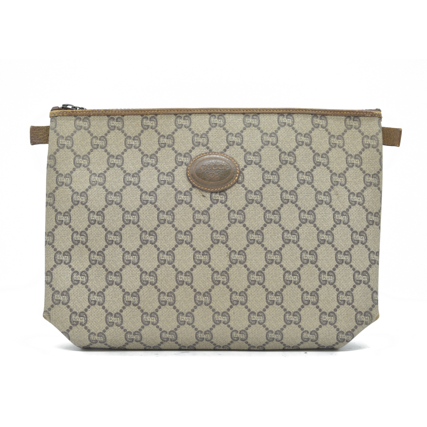 $1100 Gucci GG Gucci Plus Supreme Monogram Pouch Clutch Bag