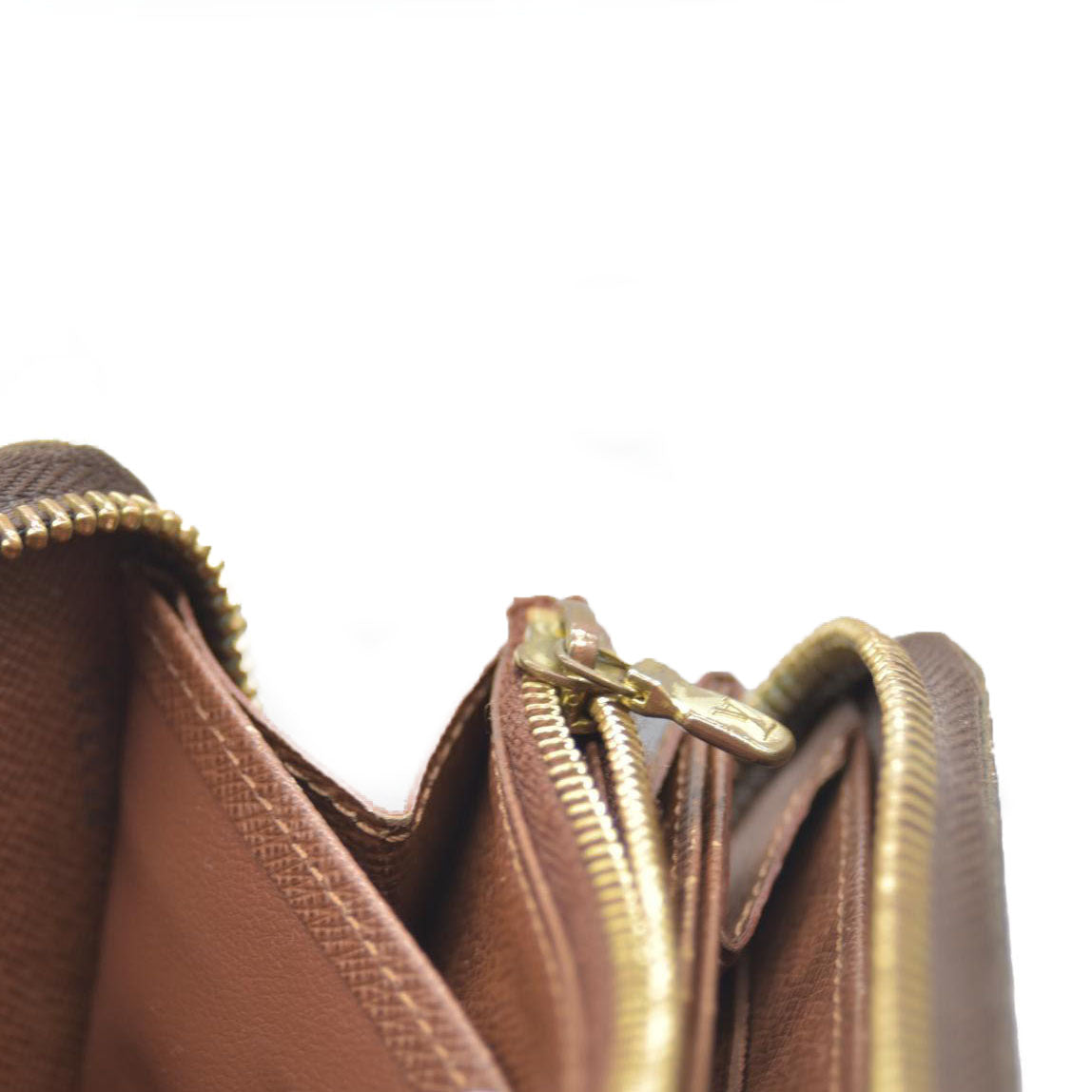 Louis Vuitton Zippy Zip Around Long Wallet Purse Brown SP2152