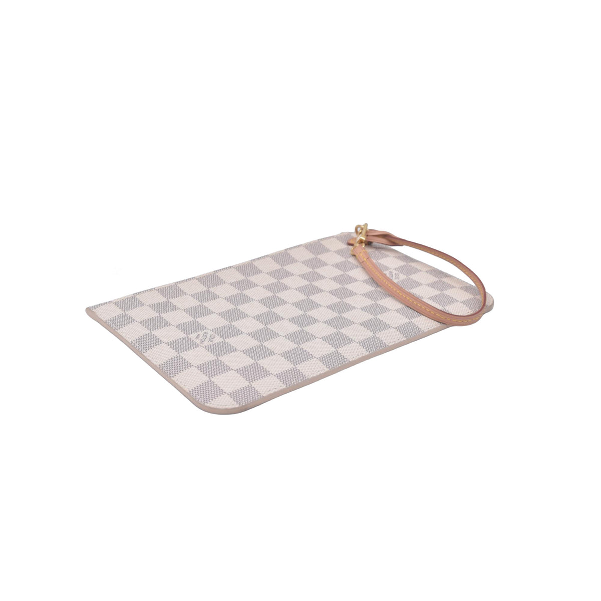$600 Louis Vuitton Damier Azur Neverfull MM GM Pochette Rose Ballerine RFID CONSIGNMENT 10021146